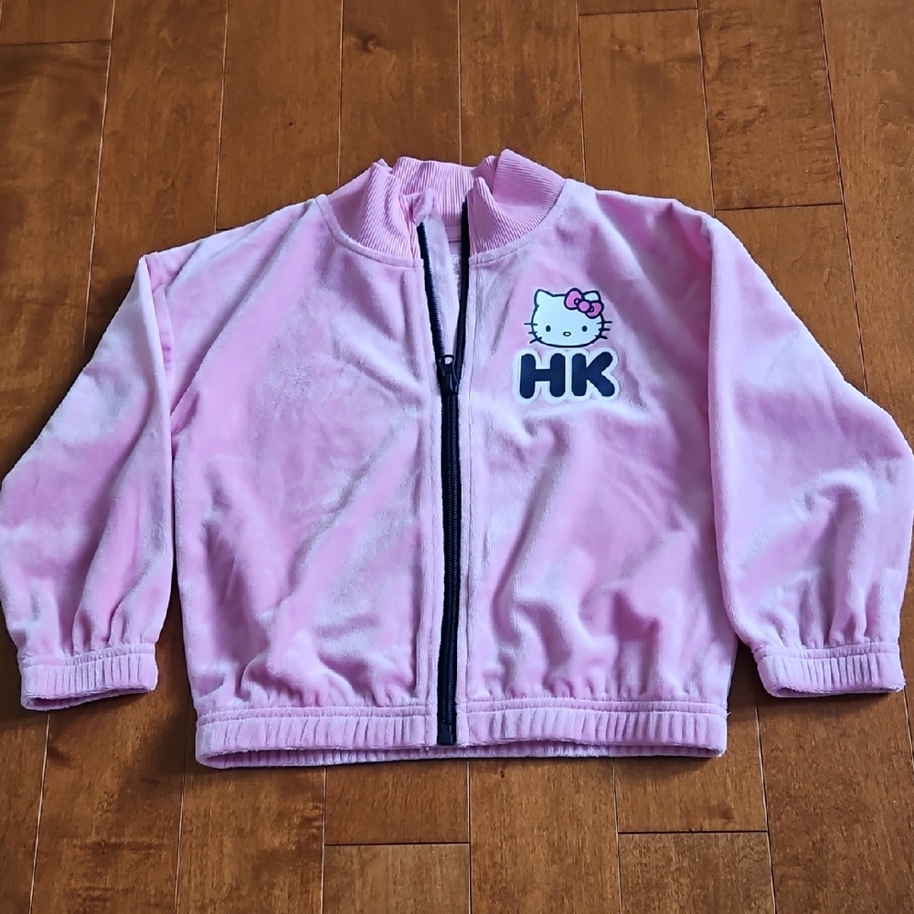 Nwt Sanrio Pink Hello Kitty Velour Zip Up